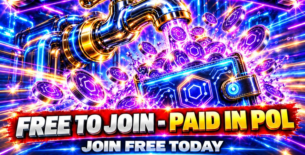 Passive Drip: free to join, paid in POL